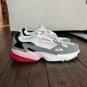 Adidas Originals Falcon Women’s Sneakers - White/Pink/Grey, Size 9, Brand New